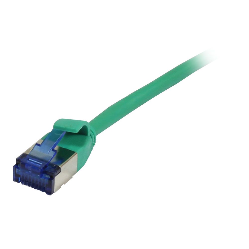 Synergy21 Patchkabel RJ45, CAT6A 500Mhz, 0,25m, GrüN, U/FTP, Slimline Rund D 3,8mm, TPE(Superflex), AWG32