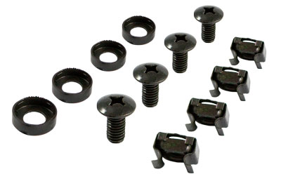 ALLNET 19"zbh. Befestigungsset, Käfigmuttern+Schrauben, 100-Pack, M6, Schwarz, ALLNET 19"zbh. Befestigungsset, Käfigmuttern+Schrauben, 100-Pack, M6, Schwarz,
