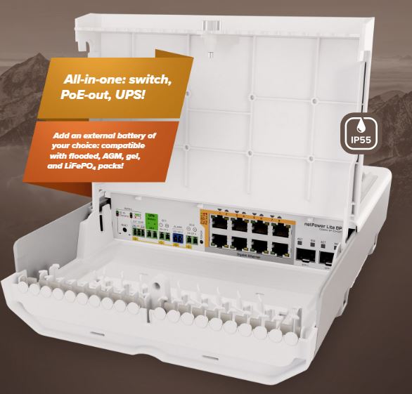 MikroTik - CSS610-8P-2S+OUT (netPower Lite 8P)