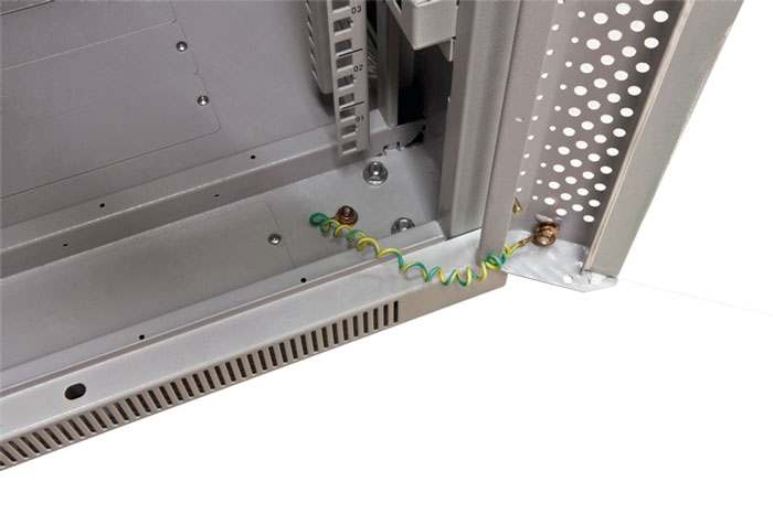 ALLNET 19"Schrank, 42HE, B600/T1200mm, Glastür, Lichtgrau, SNB-Serie,