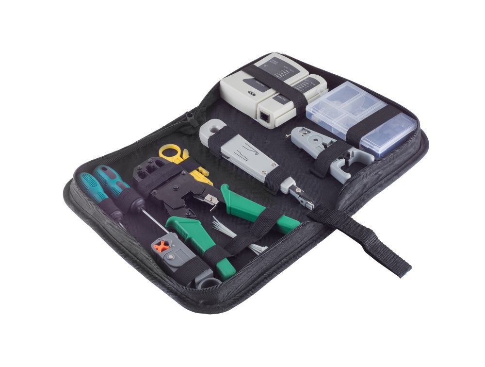 TP-Werkzeugset, Netzwerk, 10-teilig, mit Tasche TP-Werkzeugset, Netzwerk, 10-teilig, mit Tasche