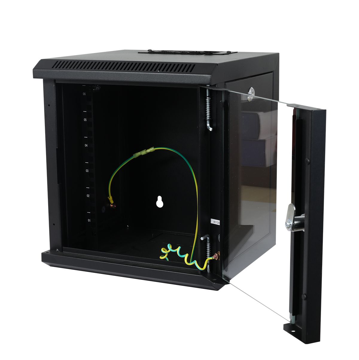 ALLNET 10"Wandgehäuse,  6HE, Schwarz, SMM-Serie,