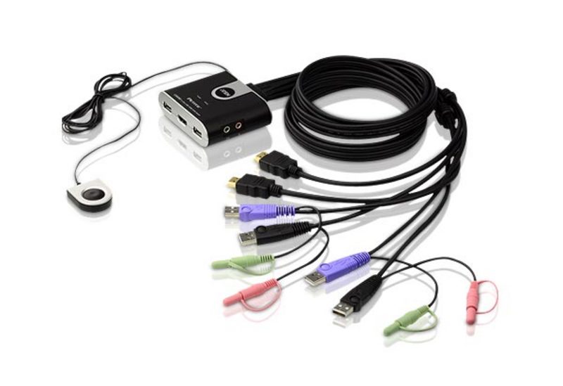 Aten KVM-Switch  2-f. Audio/USB/HDMI Aten KVM-Switch  2-f. Audio/USB/HDMI