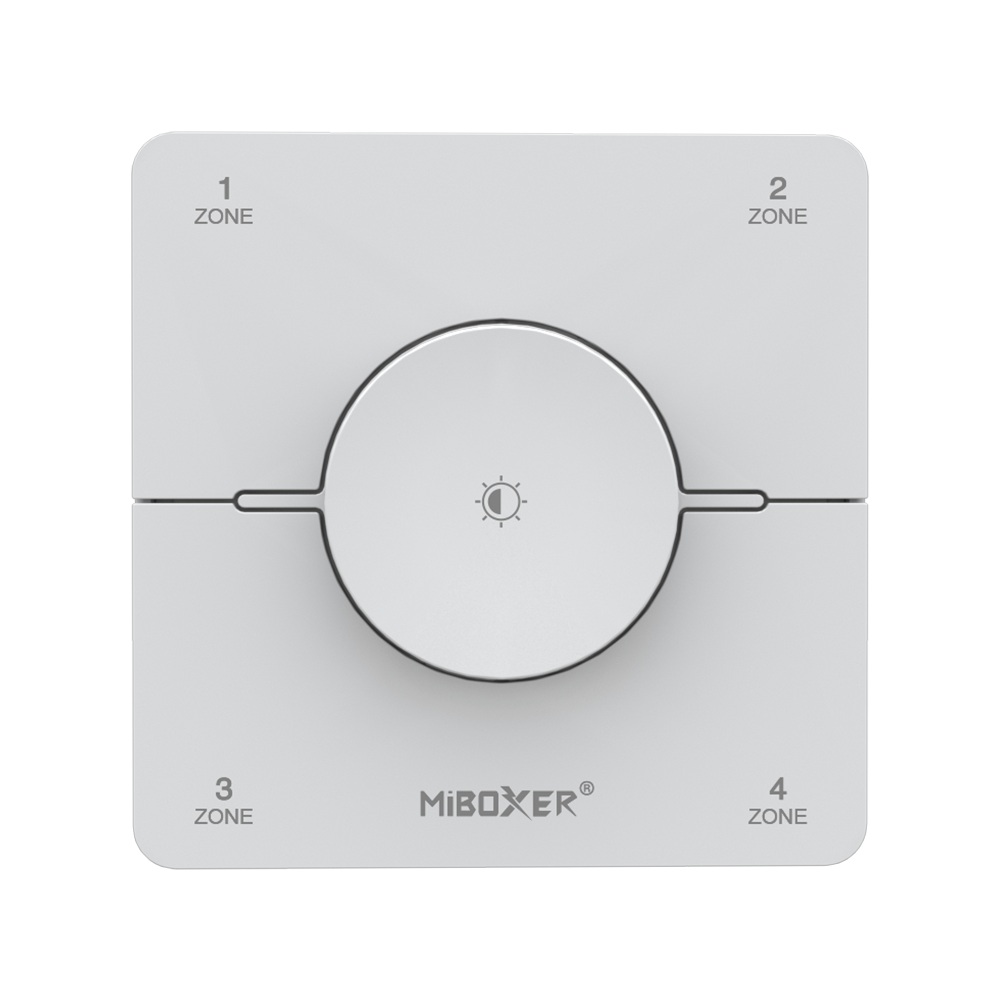 LED Fernbedienung 2,4GHz Dual White (CCT) 4 Zonen Drehbares Panel (W) Milight/Miboxer
