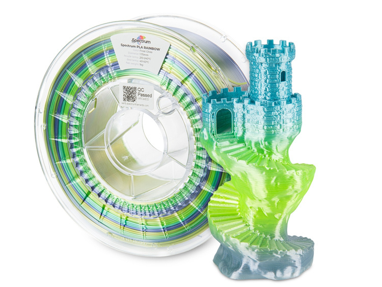 Filament Spectrum · PLA SILK Rainbow · FROST GLOSS · 1.75mm · 1kg