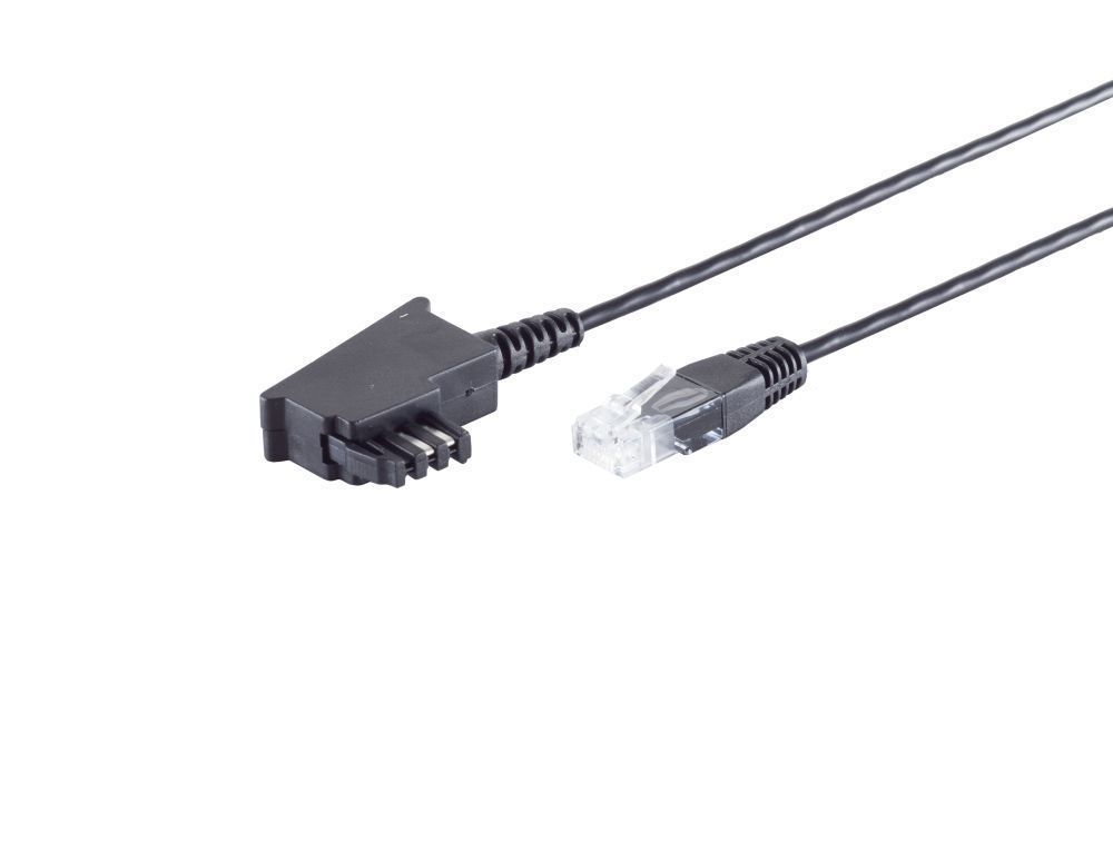 Kabel TK TAE 10m, TAE-F/RJ45, Schwarz