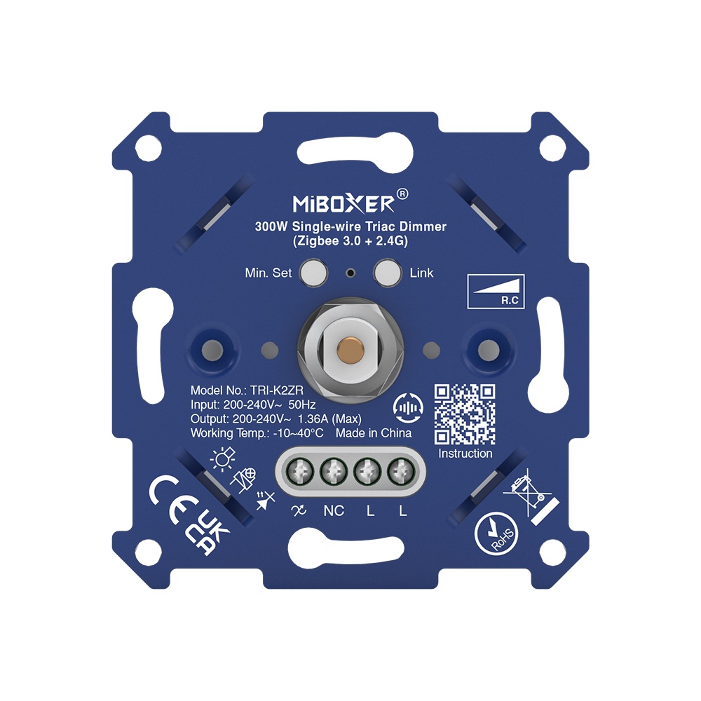 MiBoxer TRI-K2ZR Triac Dimmer Zigbee 3.0 + 2,4 GHz ohne Neutralleiter
