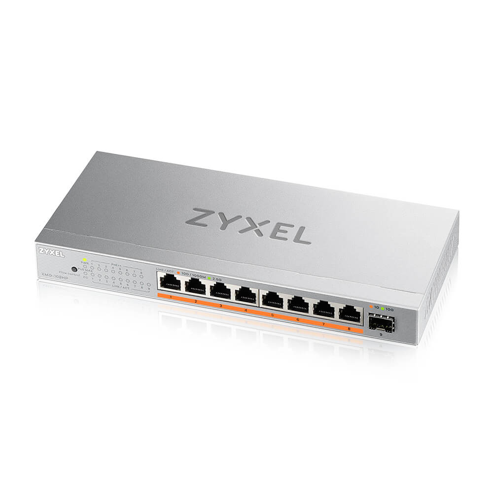Zyxel XMG-108HP Unmanaged 2.5G Ethernet (100/1000/2500) Power over Ethernet (PoE)