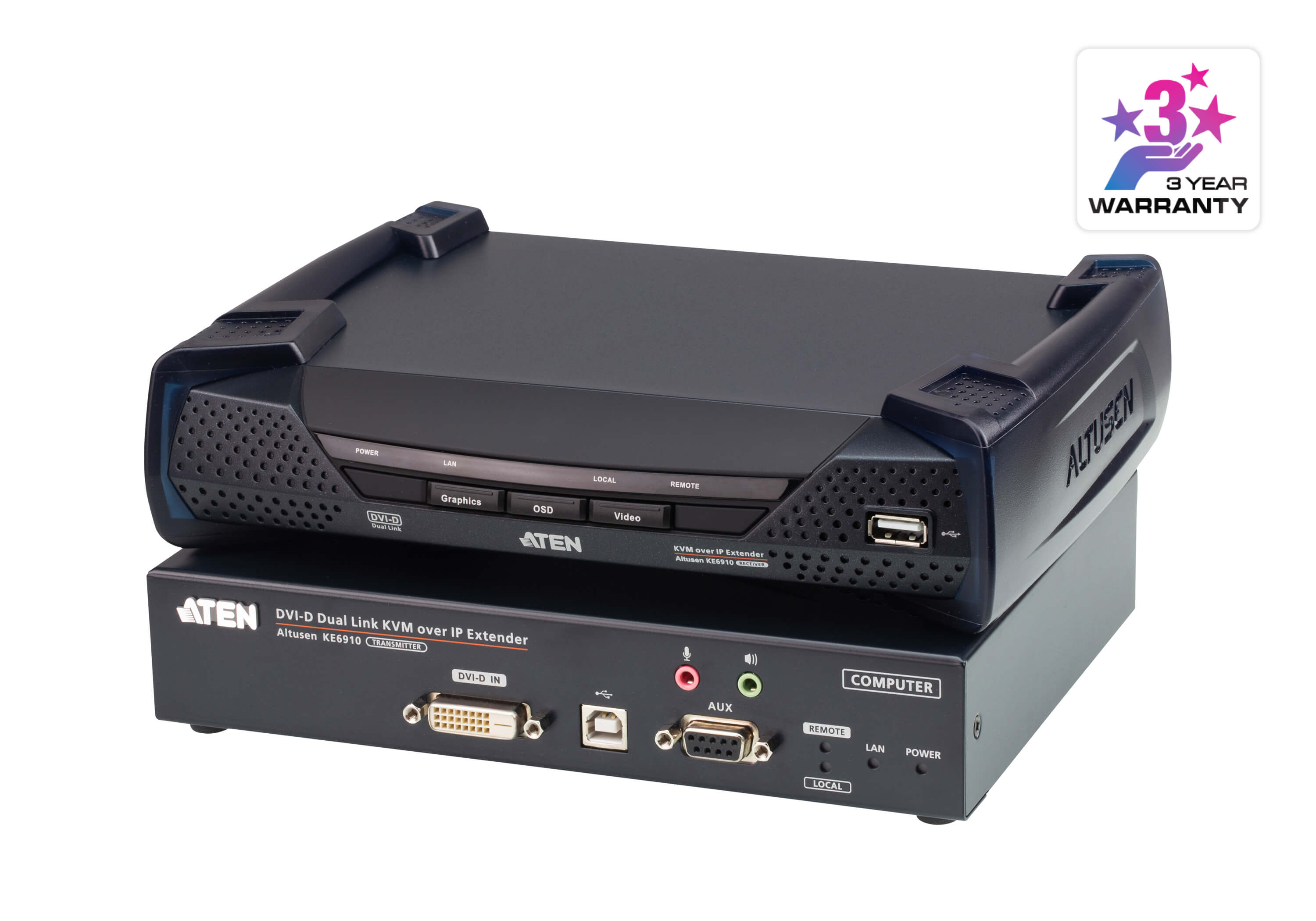 Aten KVM-Extender, over IP, (T+R), DVI-D, Aten KVM-Extender, over IP, (T+R), DVI-D,