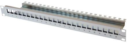 Telegärtner Patchpanel 24xAMJ/AMJ-S-Mod./Kupplung 19" incl.K