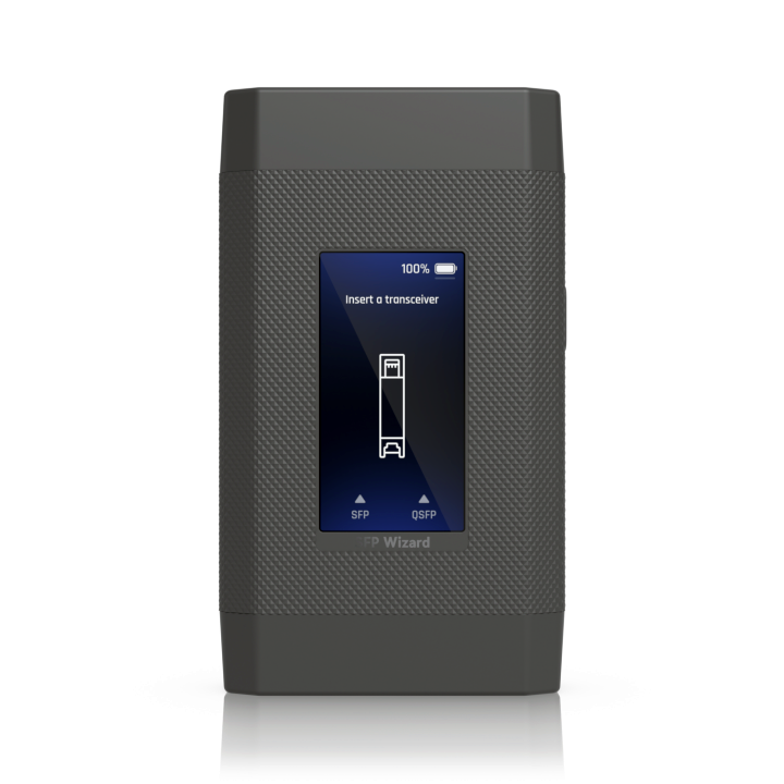 Ubiquiti UniFi SFP Wizard • SFP, SFP+, SFP28, QSFP+, QSFP28 • battery • USB-C • UACC-SFP-Wizard