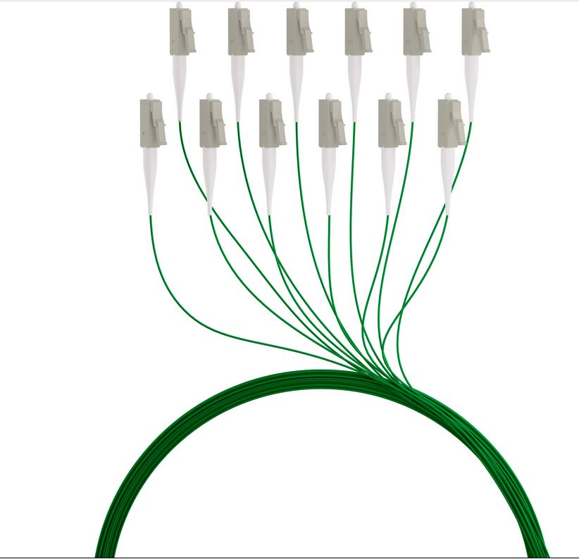 LWL-Pigtail-LC 50/125u,2mtr. OM2, Grün