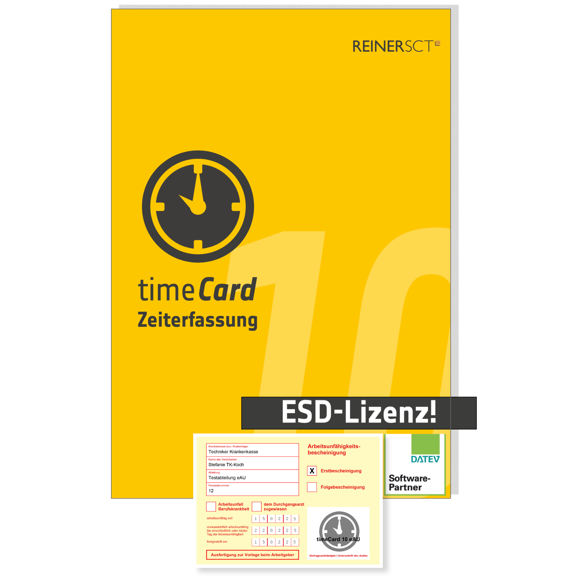 REINER SCT timeCard 10 AU Jahreslizenz  25 Mitarbeiter - ESD