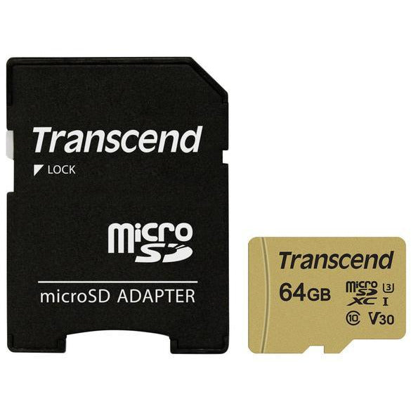 Transcend microSD Card SDXC 500S 64GB
