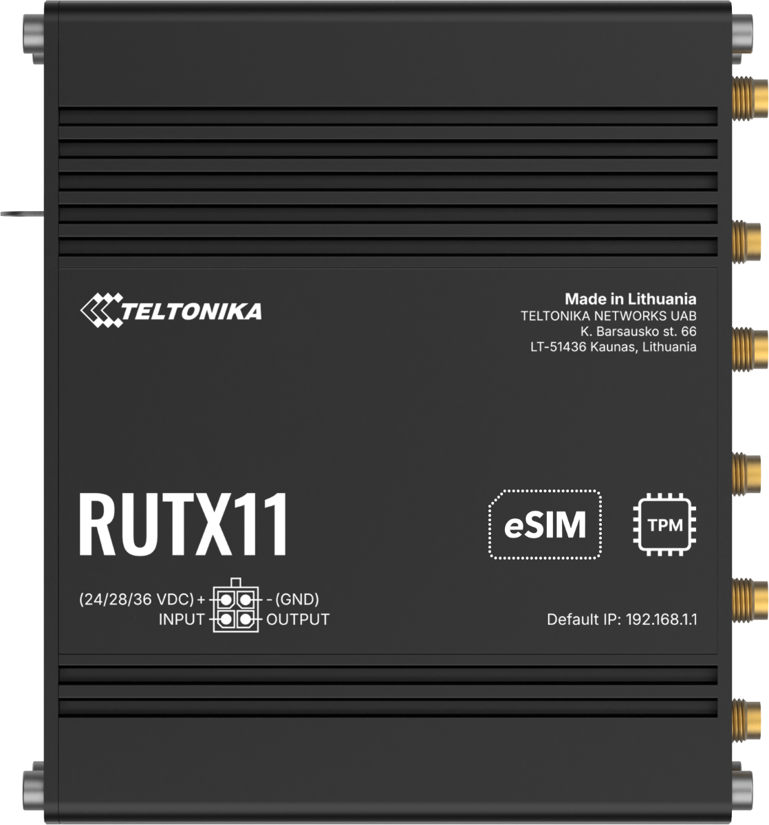 Teltonika RUTX11 wireless router Gigabit Ethernet Dual-band (2.4 GHz / 5 GHz) 4G Grey
