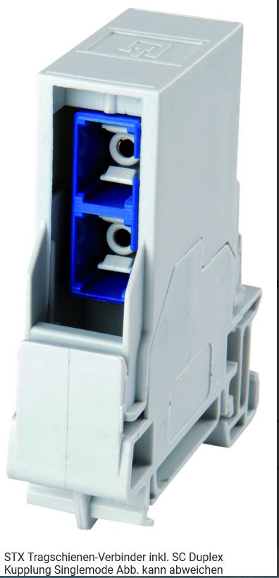 TelegäRtner LWL, STX Tragschienen-Verbinder Inkl. SC Duplex Kupplung Singlemode