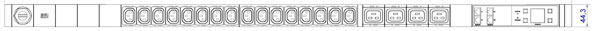 Bachmann BlueNet BN3000 power distribution unit (PDU) 20 AC outlet(s) Black, Grey