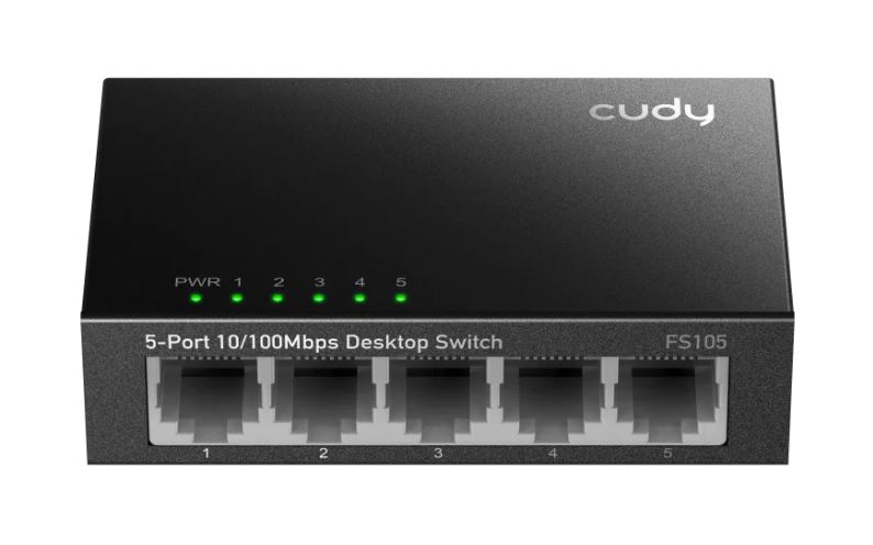 Cudy FS105 network switch Unmanaged Fast Ethernet (10/100) Black
