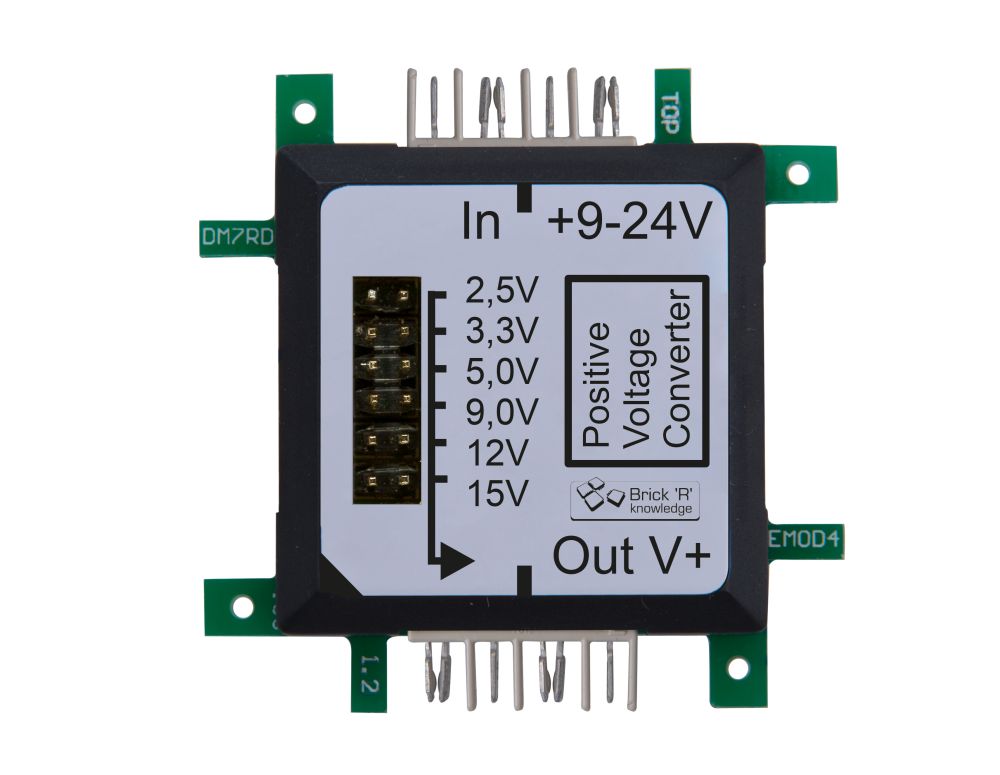 ALLNET Brick'R'knowledge Spannungsregler PWR 7...24V DC to +2,5/+3,3/+5/+9/+12/+15V, 5A/1A