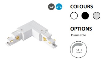 Powergear 3PH L Verbinder DALI 3, LINKS, Schwarz