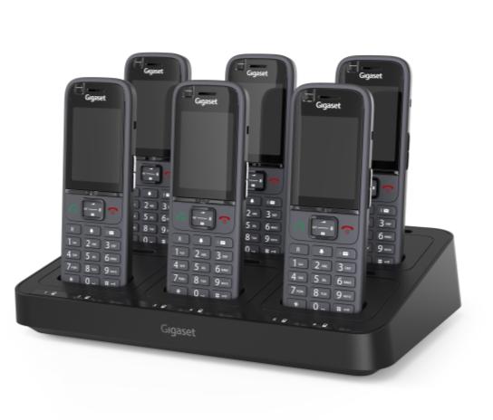 GIGASET Multicharger PRO 6 Ladepltze Fr Mobilteile Anpassbar Mit Optionalen Snap-In-Modulen Fr S700H R700H R700H Protect SL800H