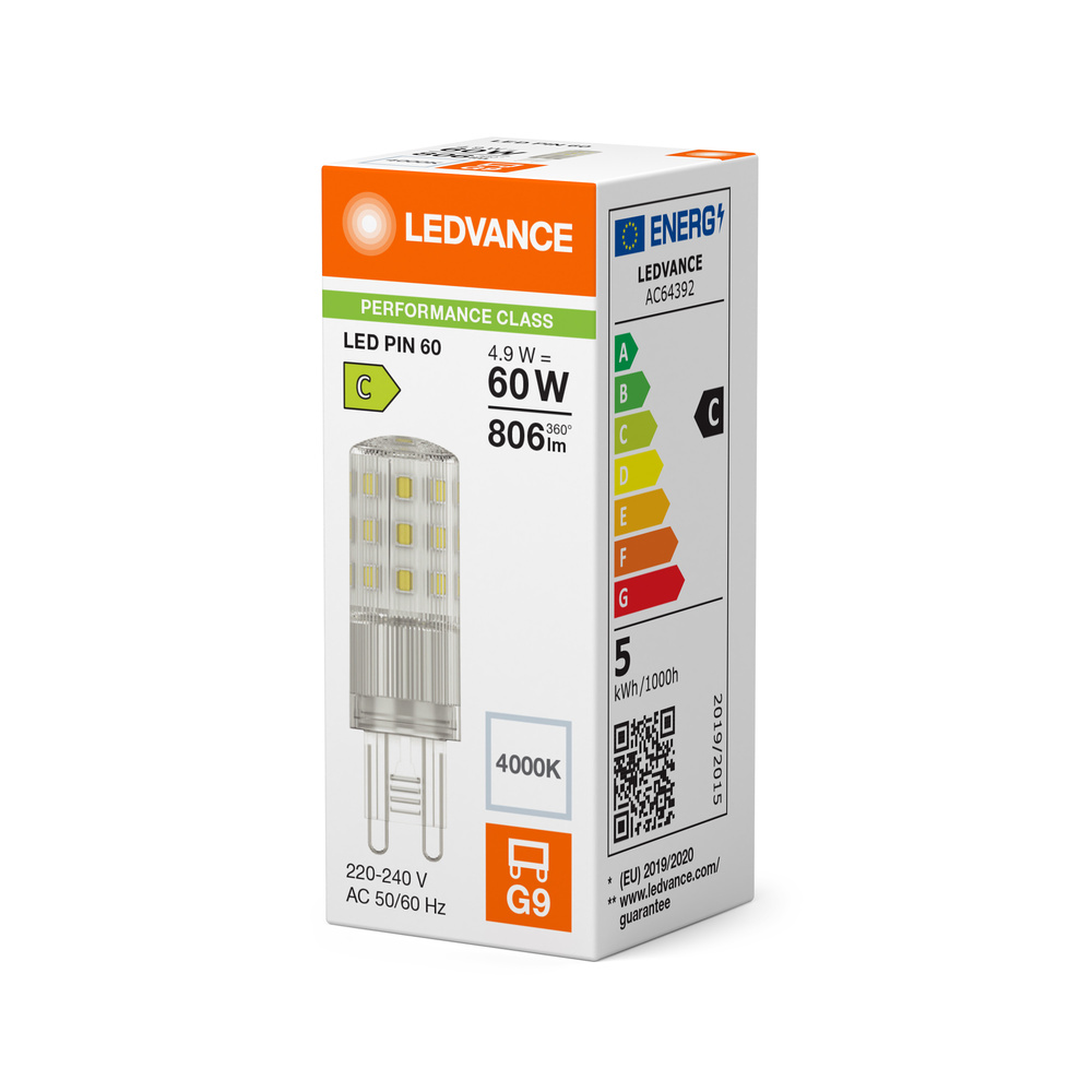 LEDVANCE LED PIN G9 P 4.9W 840 Clear G9