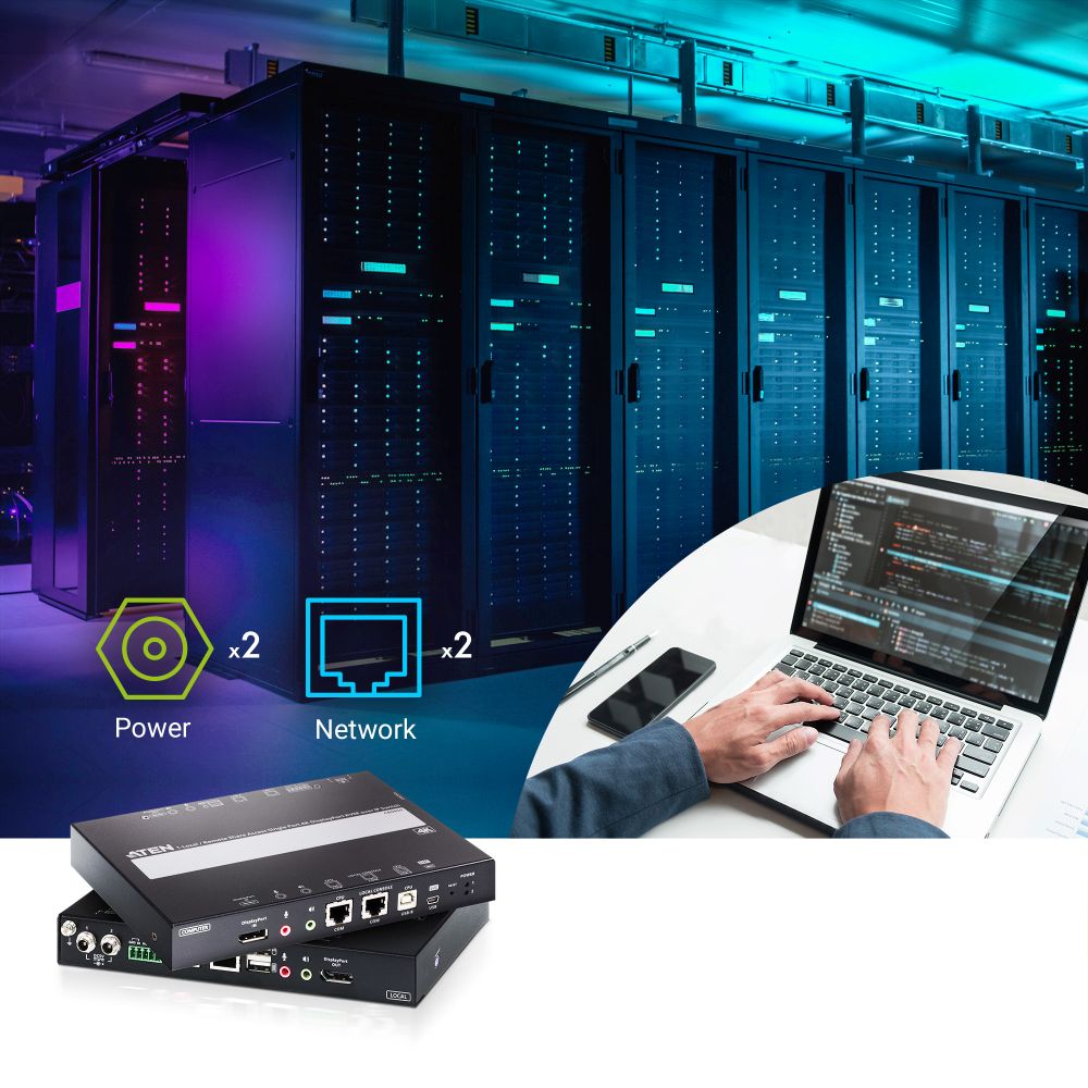 Aten KVM-Extender, over IP, Displayport