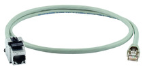 TelegäRtner Patchkabel CAT6A, Stecker/Buchse(Keystone), 3m, Grau, 500MHz, S-STP(S/FTP), Halogenfrei