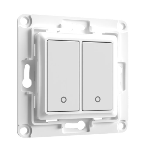 Shelly · Unterputz Zubehör · "Wall Switch 2" · Wandtaster · 2-fach · Weiß Shelly · Unterputz Zubehör · "Wall Switch 2" · Wandtaster · 2-fach · Weiß