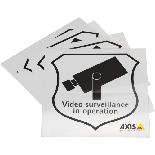 AXIS Zubehör Ersatzteil • Surveillance Sticker • 10er Pack