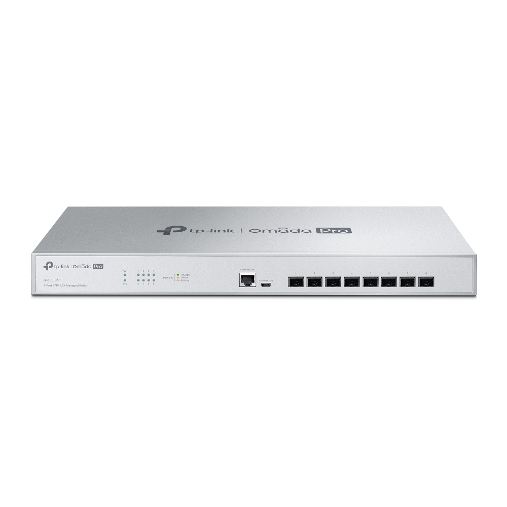 Omada PRO full managed Layer2+ 8 Port • 8x SFP+ • Omada PRO • S5500-8XF