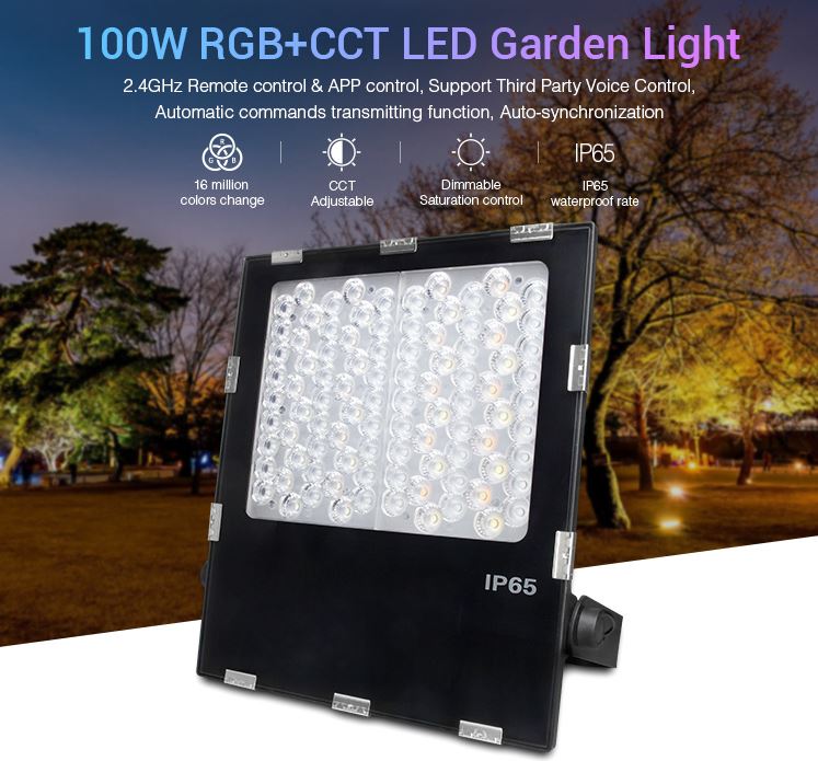 LED Floodlight 100W RGB-WW (RGB-CCT) IP65 230V Milight/Miboxer
