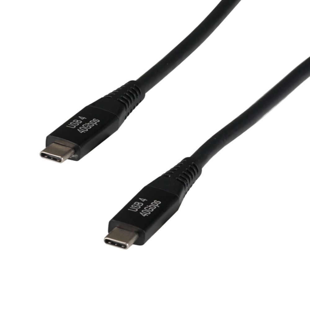 Cable USB, C(St) C(St), 0,8m, USB4.0, Schwarz, 8K60Hz, 20V/5A, 100W, 40Gbit, E-Mark Chip, Gen 3x2