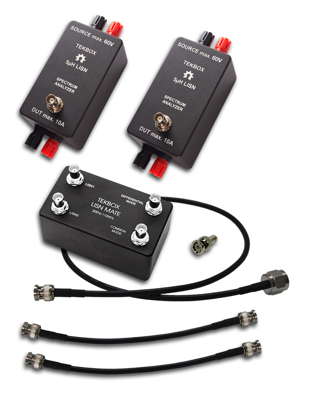 Tekbox DC-LISN-Combo1 / 5µH DC-LISN-Set inkl. LISN-Mate, Kabel-Satz, 50 Ohm Abschluss Tekbox DC-LISN-Combo1 / 5µH DC-LISN-Set inkl. LISN-Mate, Kabel-Satz, 50 Ohm Abschluss