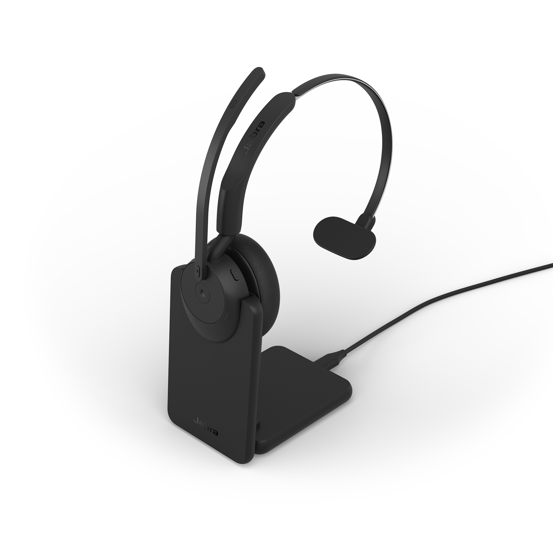 Jabra Evolve3 45 MS - USB-A with Dongle - Mono (Charging Stand)