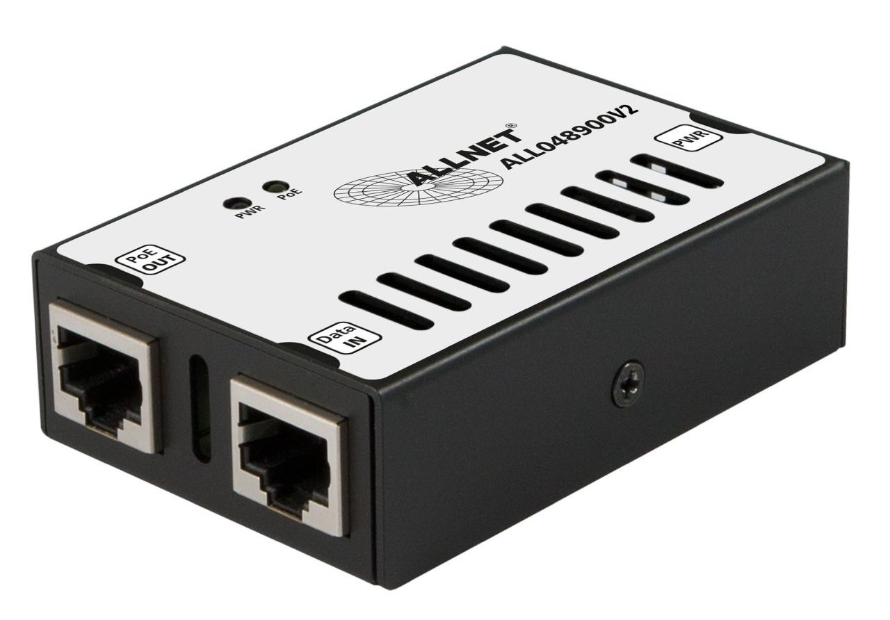 ALLNET PoE Injektor Gigabit / PoE & PoE+ & PoE & LT PoE (15,4W/30W/60W/90W) / Metallgehäuse / "ALL048900v2"