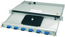 TelegäRtner LWL,Patchpanel Rangierverteiler,19 ", 6xLC-Duplex OM3, Profi V, Ausziehbar