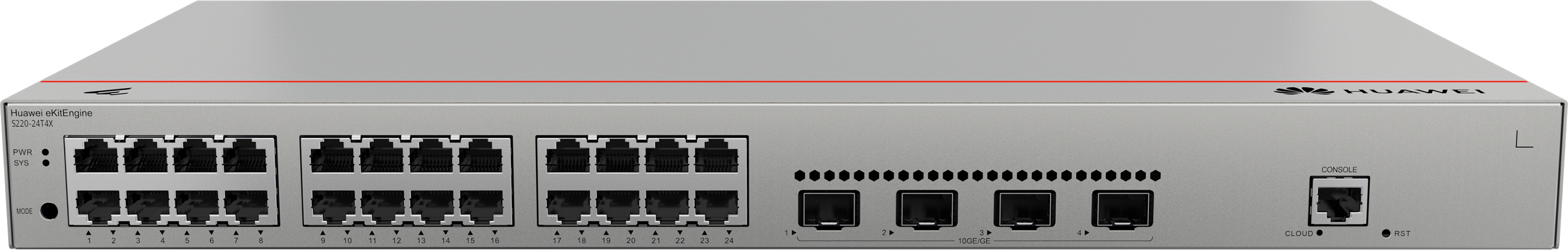 Huawei Switch Full Managed L2 28 Port • 24x GbE • 4x SFP • 19 " • S220-24T4X • EKit
