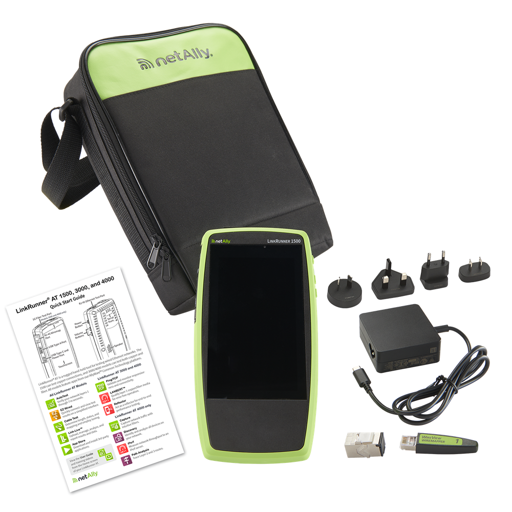 NETALLY LRAT-1500, LINKRUNNER AT 1500 NETWORK AUTO-TESTER