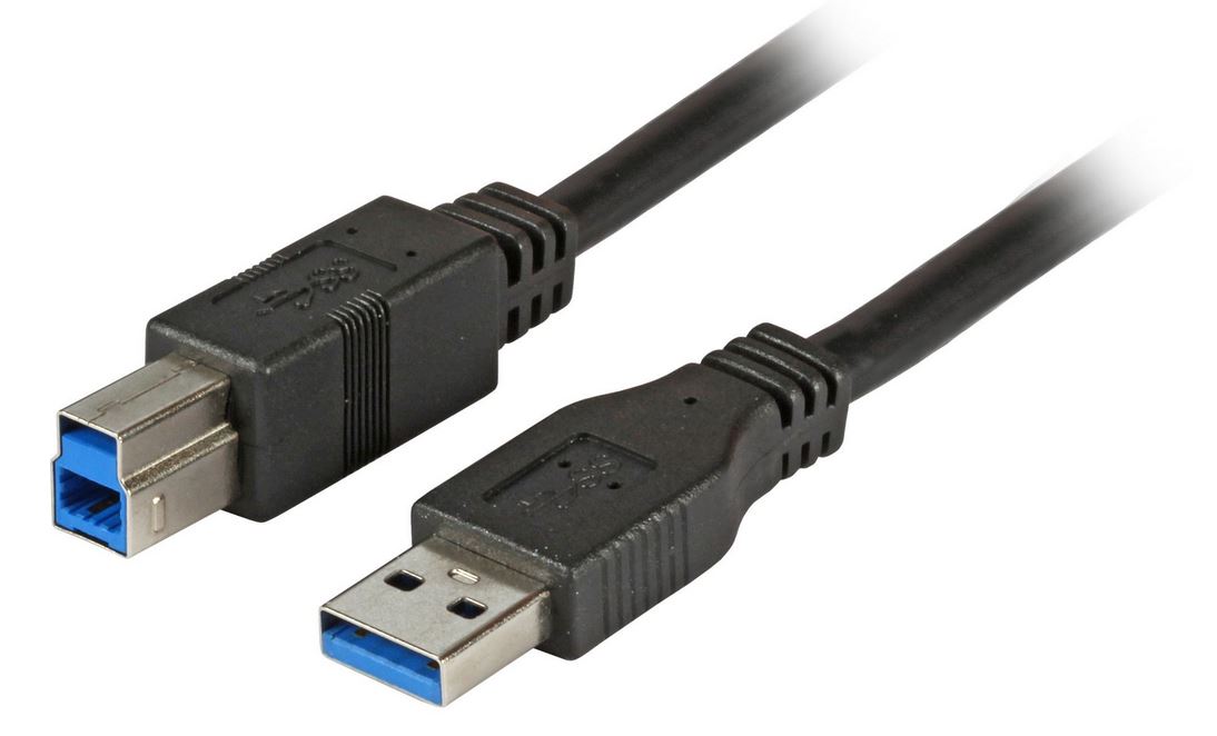 Cable USB, A(St) B(St), 1.8m, USB3.0, Schwarz, Classic