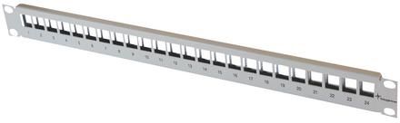 Telegärtner Modulträger,Patchpanel,f. 24xAMJ/AMJ-S-Mod./Kupp., 19", Lichtgrau, ohne Kabelabfangung, (Keystone) Telegärtner Modulträger,Patchpanel,f. 24xAMJ/AMJ-S-Mod./Kupp., 19", Lichtgrau, ohne Kabelabfangung, (Keystone)