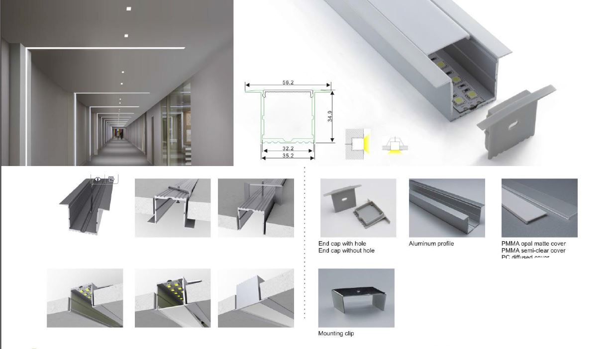 Synergy 21 LED U-Profil 200cm, ALU017-R