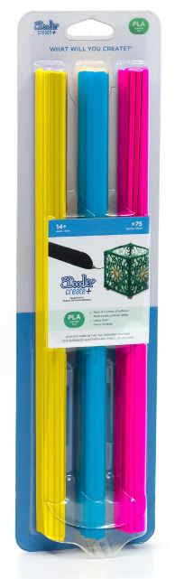 3Doodler Filament / Create+ & Pro+ / 75 / PLA / blau, gelb, violett / "Tie Dye Mischung"