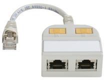 Telegärtner T-Adapter, CAT5E, RJ45->10/100 2x, ungeschirmt