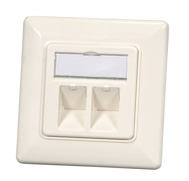 EFB Rahmenset 2-Port, FüR Keystones, DIN49075, White