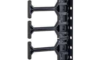 Triton 19 "Zbh. KabelfüHrungssystem Vertikal, 42HE, FüR 800mm Breite SchräNke, Schwarz, Einreihig