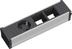 Bachmann CONI Steckdoseneinheit 1xSchutzkontaktdosen, 2xCustom Modul