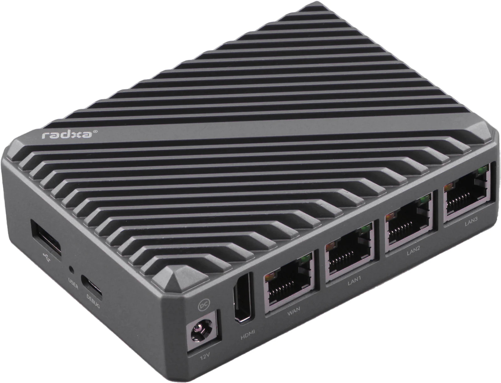 RADXA E54C Set RK3582 Quad Ethernet Board 4GB Ram mit Gehäuse