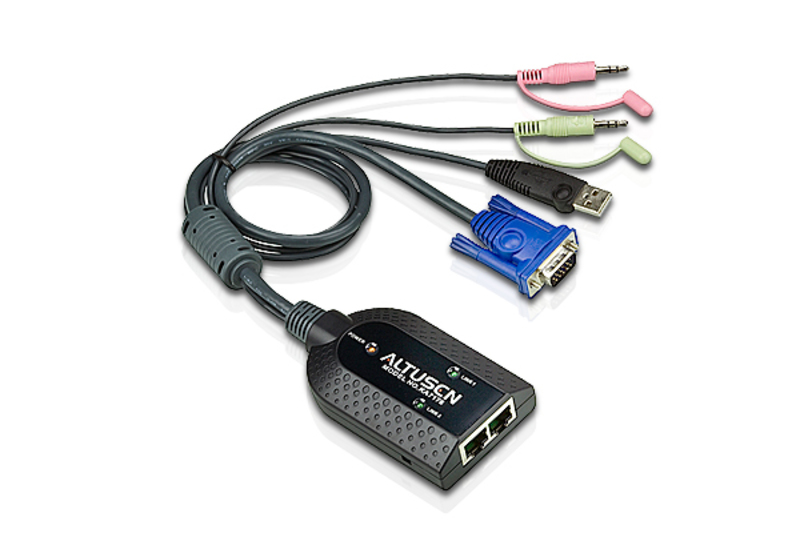 ATEN Dual USB - VGA to CAT5e/6 KVM Adapter Cable with Audio & Virtual Media Support (for KM0932 only)