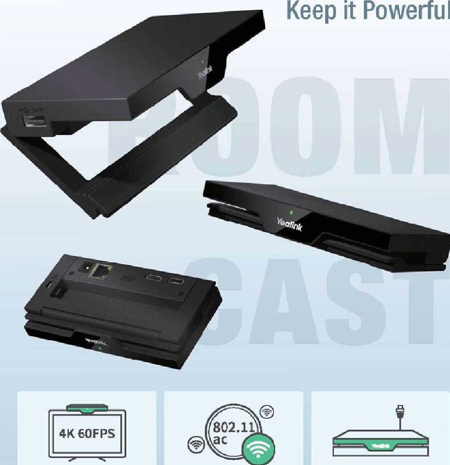 Yealink RoomCast for Zoom Rooms wireless presentation system HDMI Desktop